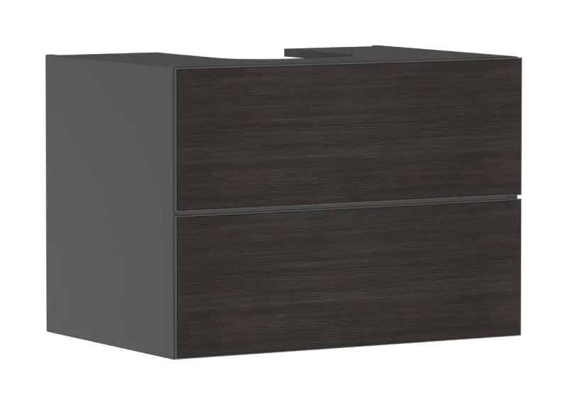 Hansgrohe Xevolos E - izlietnes apakšskapītis 78x56x55 cm, 2 atvilktnes, matēti pelēks/ tumšs ozols 54189730