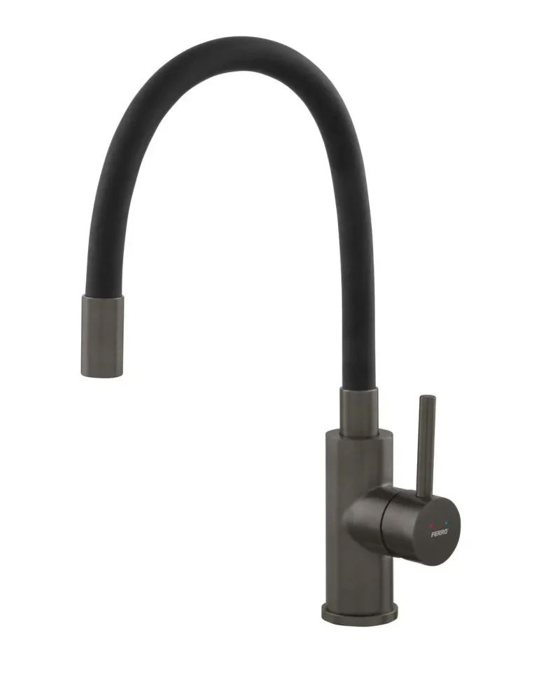 Novaservis Ferro - izlietnes maisītājs ar elastīgu roku, melns/gun metal BZA4BSSGM