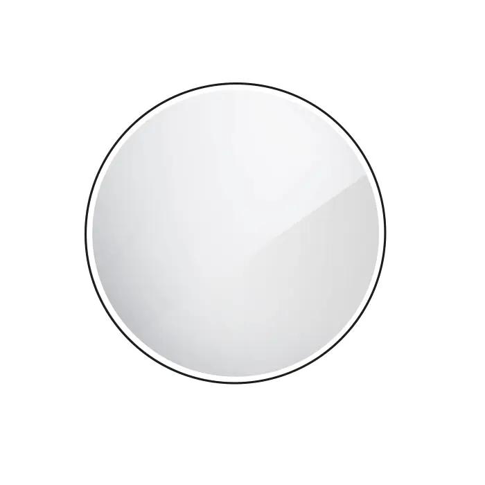 Nimco spogulis - spogulis ar LED apgaismojumu, diametrs 80 cm, matēti melns ZPC 28002R-90