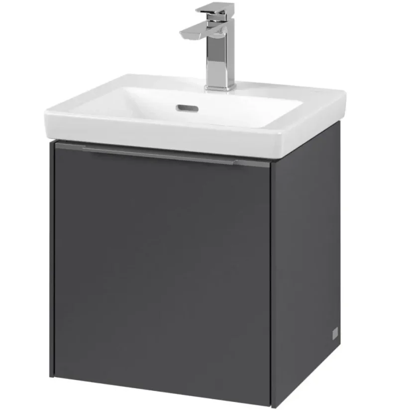 Villeroy & Boch Subway 3.0 - izlietnes apakšskapītis, 42x43x38 cm, 1 durvis, Graphite C58100VR