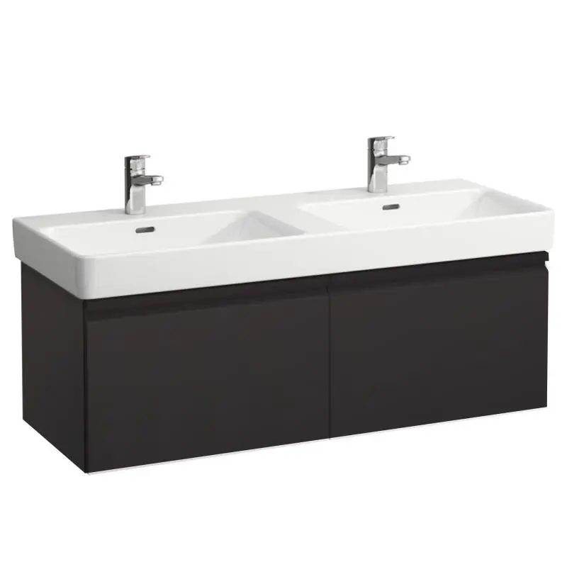 Laufen Pro S - izlietnes skapītis, 126x45x39 cm, 2 atvilktnes, grafīta matēts H4835720964801