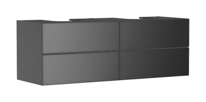Hansgrohe Xevolos E - izlietnes apakškabinets 157x56x55 cm, 4 atvilktnes, matēti pelēks/metāliskais pelēks 54201770