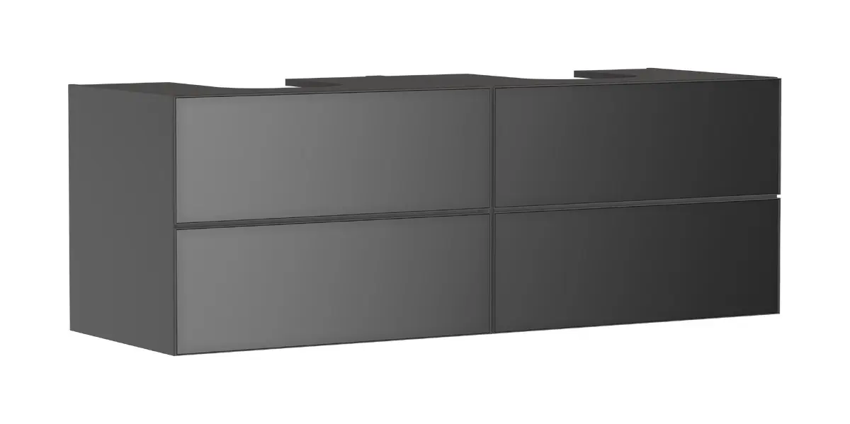 Hansgrohe Xevolos E - izlietnes apakškabinets 157x56x55 cm, 4 atvilktnes, matēti pelēks/metāliskais pelēks 54201770
