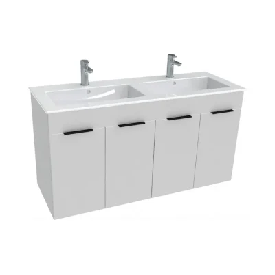 Jika Cube - apakšskapis ar dubulto izlietni, 118x42x62 cm, balts H4536611763001