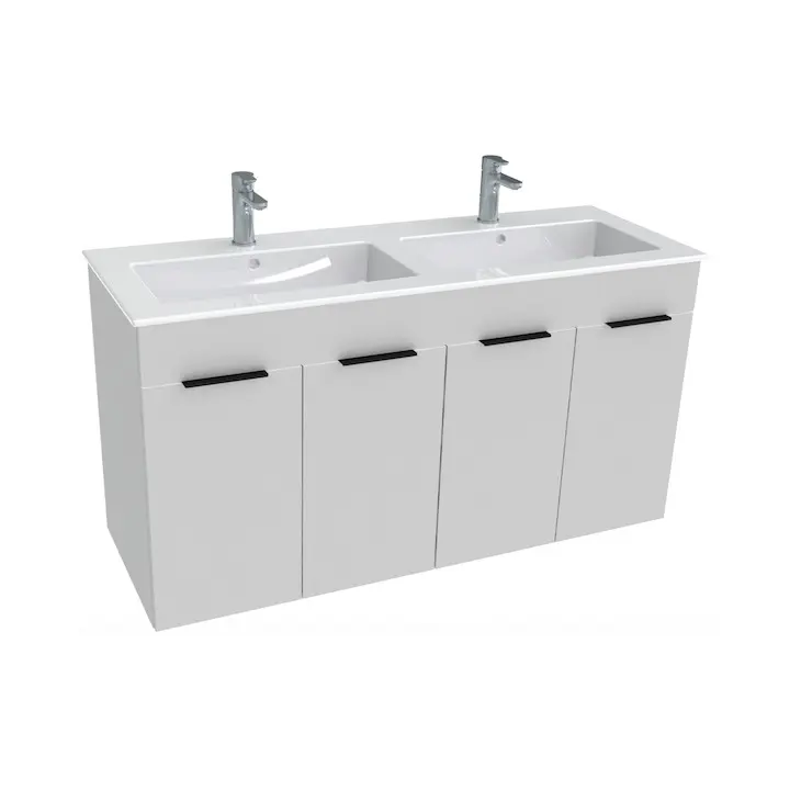 Jika Cube - apakšskapis ar dubulto izlietni, 118x42x62 cm, balts H4536611763001