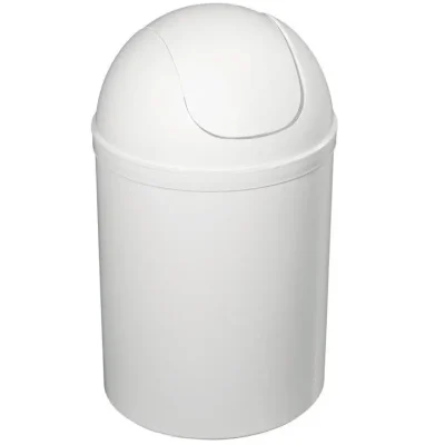 Aqualine aksesuāri - atkritumu tvertne 5 l, noliecama, balta plastmasa 20309