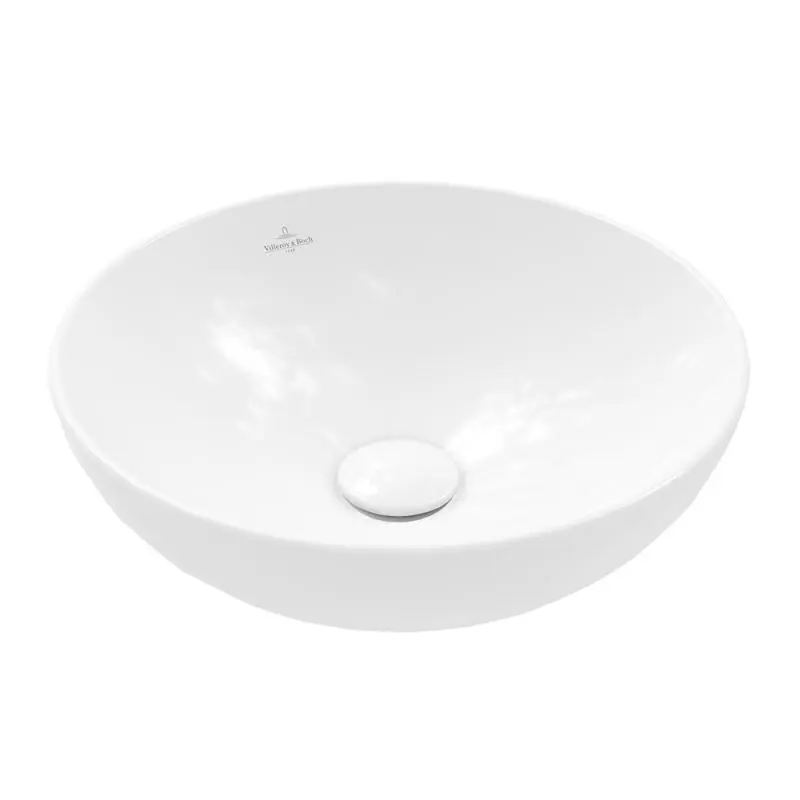 Villeroy & Boch Loop&Friends - uzliekamā izlietne, diametrs 38 cm, bez pārplūdes, CeramicPlus, Alpu balts 4A4501R1
