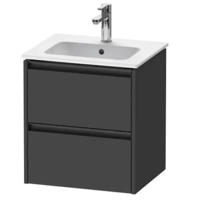 Duravit Ketho.2 - izlietnes apakšskapītis, 55x51x42 cm, 2 atvilktnes, grafīta matēts K25261049490000
