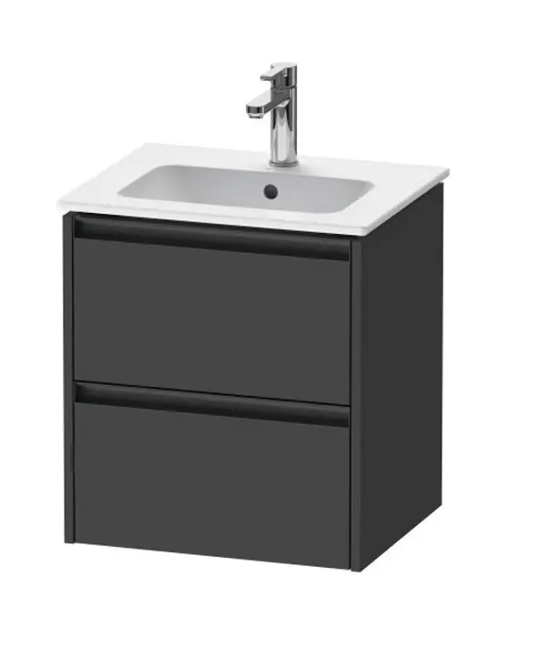 Duravit Ketho.2 - izlietnes apakšskapītis, 55x51x42 cm, 2 atvilktnes, grafīta matēts K25261049490000