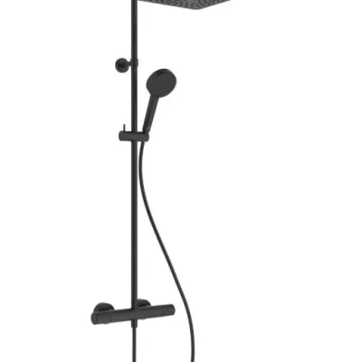 Ideal Standard Ceratherm T25+ - dušas komplekts ar termostatu, 26x26 cm, 2 strūklas, zīdaini melns A8530XG