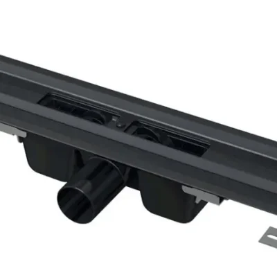 Alcadrain dušas renes - dušas paliktnis 115 cm, ar malu perforētam režģim, matēti melns APZ1BLACK-1150
