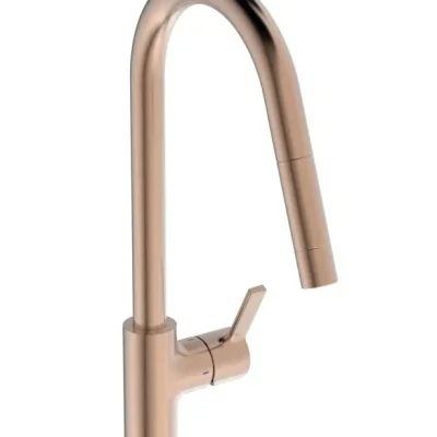 Ideal Standard Gusto - virtuves izlietnes maisītājs ar izvelkamu izteku, Sunset Rose BD414J4