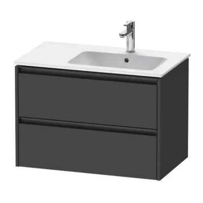 Duravit Ketho.2 - izlietnes skapītis, 55x81x48 cm, 2 atvilktnes, grafīta matēts K25268049490000