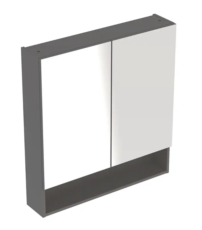 Geberit Selnova Square - spoguļskapis 85x79x18 cm, 2 durvis, Lava matēts 501.269.00.1