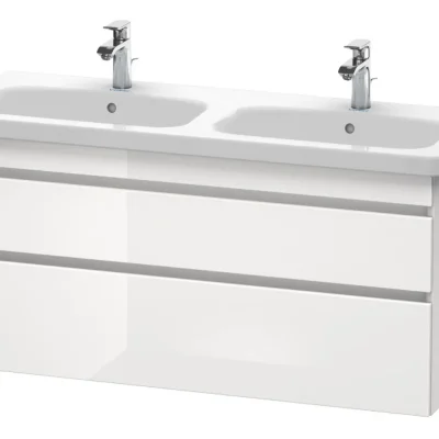 Duravit DuraStyle - izlietnes skapītis 61x123x45 cm, ar 2 atvilktnēm, balts spīdīgs DS649802222