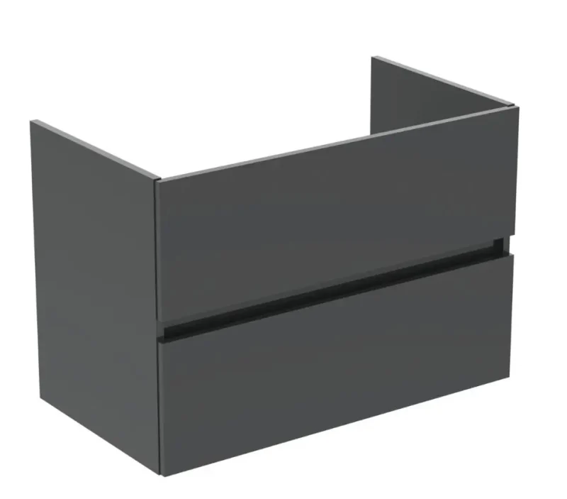 Ideal Standard Eurovit+ - izlietnes apakšskapītis, 55x80x44 cm, 2 atvilktnes, pelēks spīdīgs R0263TI
