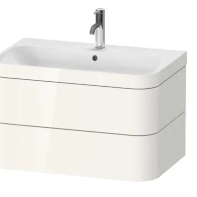 Duravit Happy D.2 Plus - skapis ar izlietni 48x78x49 cm, 2 atvilktnes, balts augsts spīdums HP4637O2222