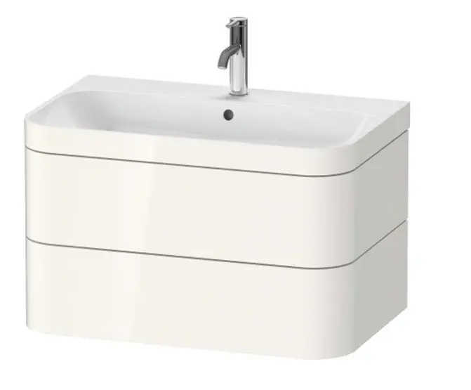 Duravit Happy D.2 Plus - skapis ar izlietni 48x78x49 cm, 2 atvilktnes, balts augsts spīdums HP4637O2222