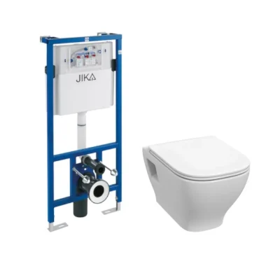 Jika Deep - komplekts: zemapmetuma elements un piekaramais WC, Rimless, DualFlush, balts H6006160000002