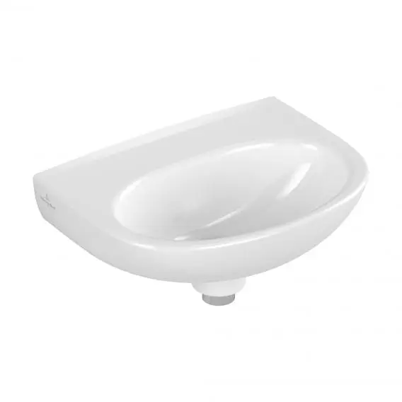 Villeroy & Boch O.novo - roku mazgājamā izlietne 36x28 cm, bez pārplūdes, bez jaucējkrāna cauruma, CeramicPlus, Alpu balts 434037R1