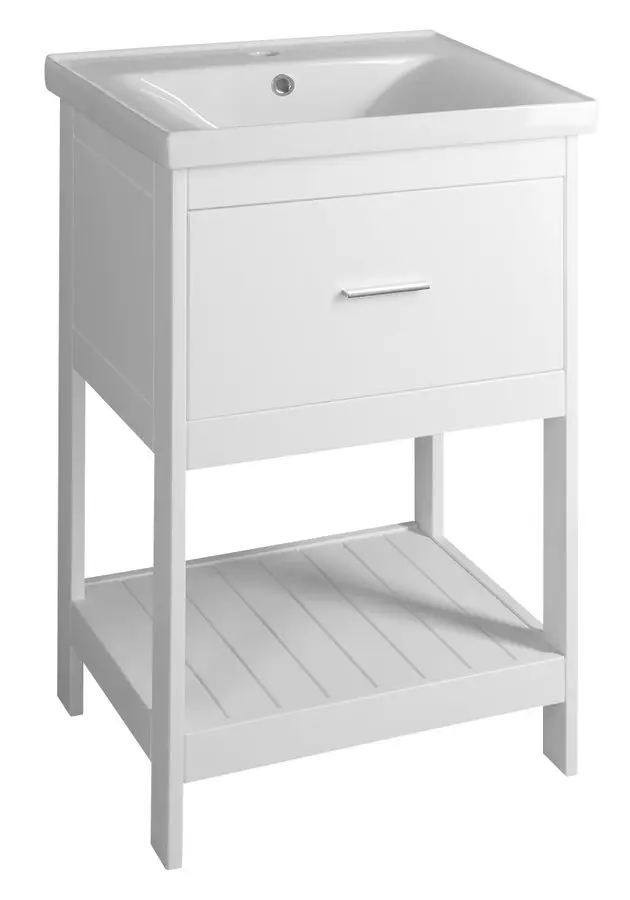 Aqualine Etide - izlietnes apakšskapītis 52x85x44 cm, 1x atvilktne, matēti balts ET515