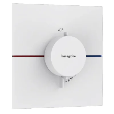 Hansgrohe ShowerSelect Comfort - zemapmetuma termostata maisītājs, balts matēts 15574700