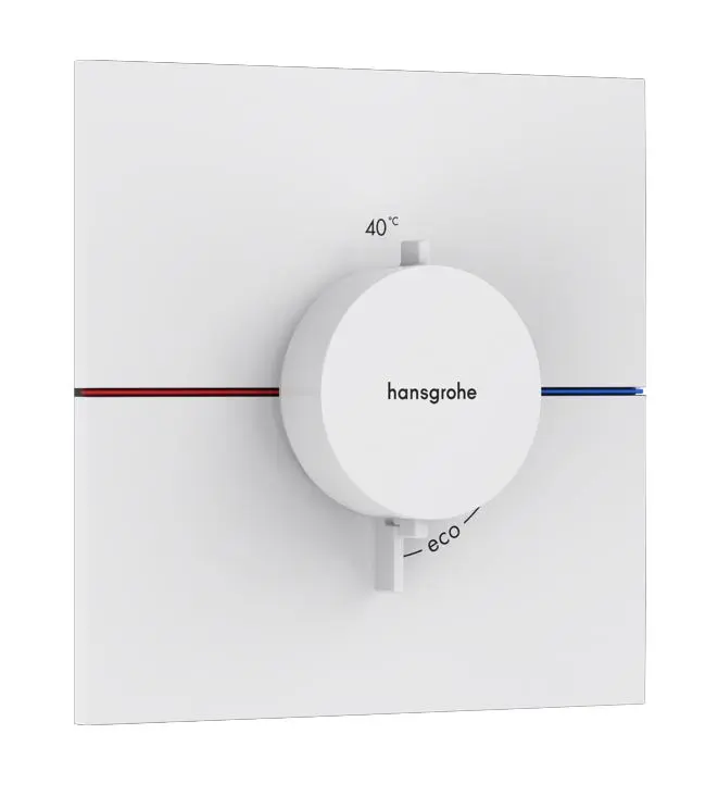 Hansgrohe ShowerSelect Comfort - zemapmetuma termostata maisītājs, balts matēts 15574700