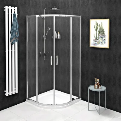Gelco Sigma - dušas kabīne Simply četrdaļīga 80x80 cm, Coated Glass, alumīnijs spīdīgs/caurspīdīgs stikls GS5580