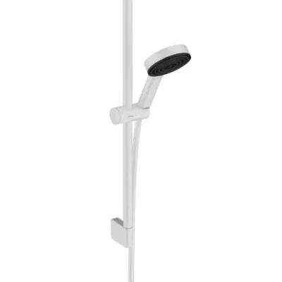 Hansgrohe Pulsify Select - dušas komplekts, 3 strūklas veidi, stienis 67 cm un šļūtene, balts matēts 24160700