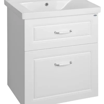 Aqualine Favolo - izlietnes skapītis 62x73x44 cm, 2 atvilktnes, matēti balts FV265