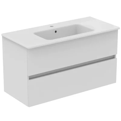 Ideal Standard Eurovit+ - izlietne ar zemizlietnes skapi, 55x100x44 cm, 2 atvilktnes, balts spīdīgs R0575WG
