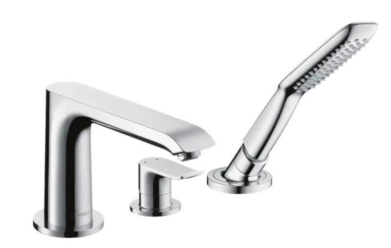 Hansgrohe Metris New - vannas malas maisītājs, 3 caurumu montāža, hromēts 31190000