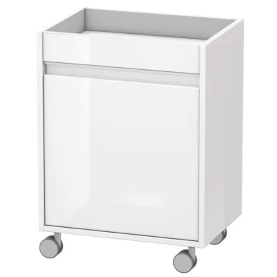 Duravit Ketho - rullveida skapītis 67x50x36 cm, pa kreisi, 1 durvis, balts spīdīgs KT2530L2222