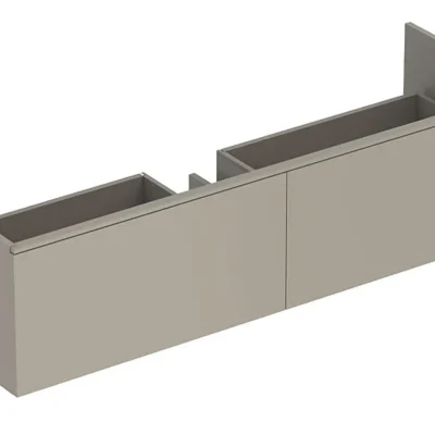 Geberit Xeno 2 - izlietnes apakšskapis Varicor 140 cm, ar LED apgaismojumu, 2 atvilktnes, greige 500.348.00.1