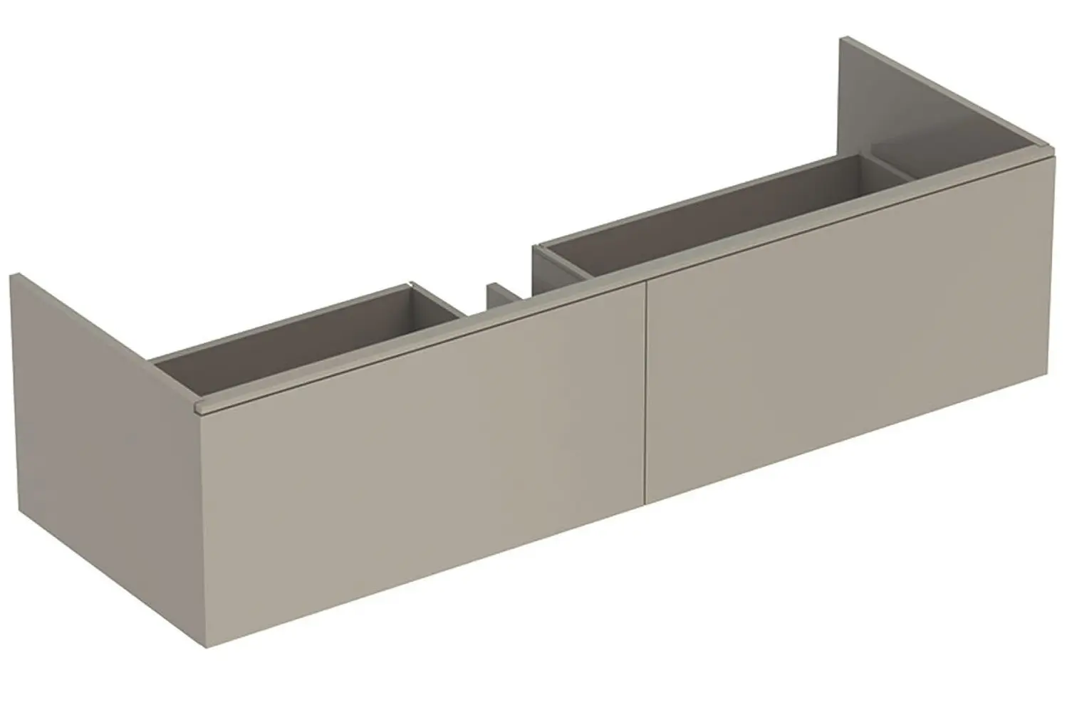 Geberit Xeno 2 - izlietnes apakšskapis Varicor 140 cm, ar LED apgaismojumu, 2 atvilktnes, greige 500.348.00.1