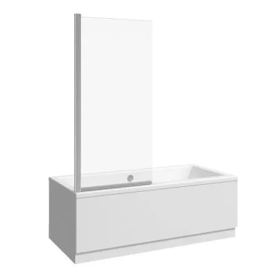 Jika Nion - vannas aizsargs viengabala L/R, 75x150 cm, Jika Perla Glass, sudrabs/caurspīdīgs stikls H2572N50026681