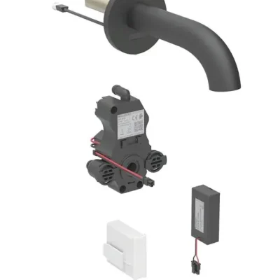 Geberit Piave - elektronisks zemapmetuma izlietnes vārsts, darbība ar baterijām, easy to clean, matēti melns 116.263.14.1