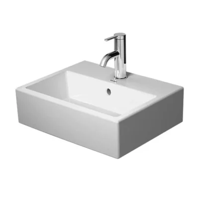 Duravit Vero Air - mēbeļu rokas izlietne 45x35 cm, ar pārplūdi, ar jaucējkrāna atveri, balta 0724450027