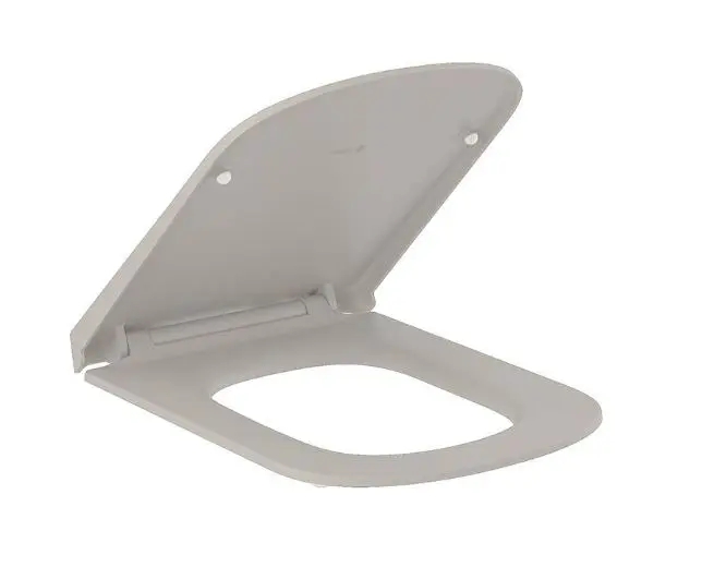 Kludi Resa S - WC sēdeklis Slim, SoftClosing, QuickRelease, matēti smilšu pelēks 27WCSO2