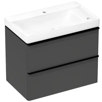 Hansgrohe Xelu Q - izlietne ar skapīti, 63x78x50 cm, 2 atvilktnes, matēti pelēks/matēti melns 54381670