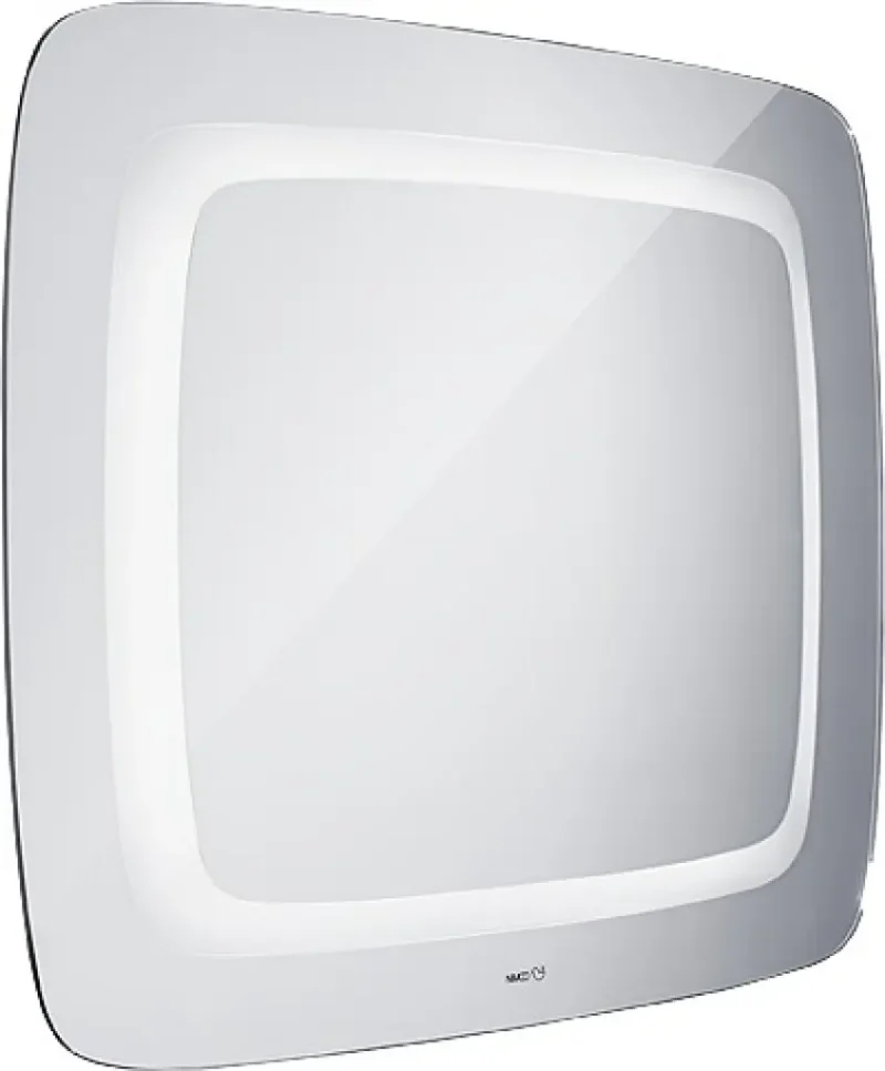 Nimco spogulis - vannas istabas spogulis ar LED fona apgaismojumu 7000 sērija, 80x65 cm, noapaļots, alumīnijs ZP 7001