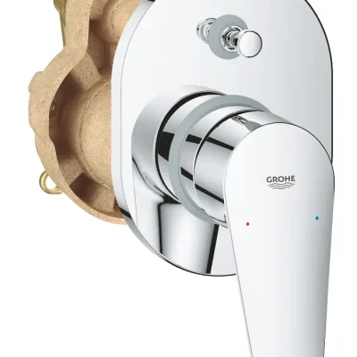 Grohe BauEdge - zemapmetuma vannas maisītājs, ar korpusu, hroms 29039001