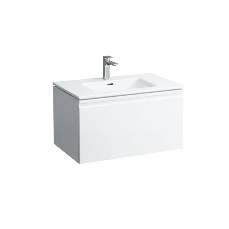 Laufen Pro S - izlietne ar skapīti, 80x50 cm, 1 izvilkums, balts spīdīgs H8609634751041