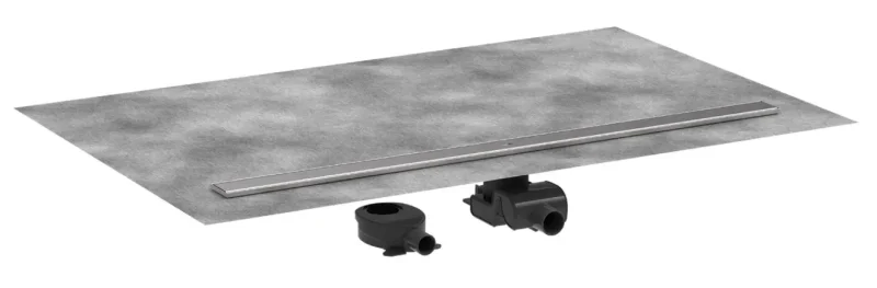 Hansgrohe RainDrain Allround - dušas noteka 120 cm, ar režģi, matēts nerūsējošais tērauds 56190800