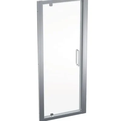 Geberit GEO - dušas durvis 80x190 cm, sudrabs/caurspīdīgs stikls 560.115.00.2