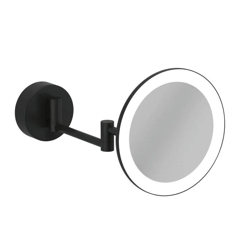 Kludi Vela R - kosmētiskais sienas spogulis ar LED apgaismojumu, matēti melns 5899539W