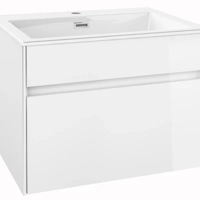 kielle Nefia - izlietne ar apakšskapi 60 cm, balts spīdīgs 50027S600