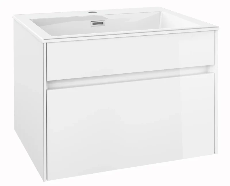 kielle Nefia - izlietne ar apakšskapi 60 cm, balts spīdīgs 50027S600