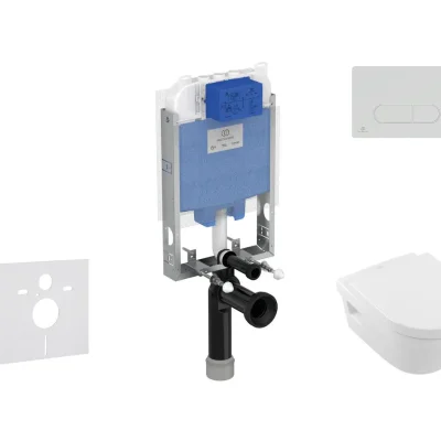 Ideal Standard ProSys - komplekts - zemapmetuma elements, klozetpods un WC sēdeklis Architectura, vadības plate Oleas M1, DirectFlush, SoftClose, CeramicPlus, hroms ProSys80M SP120