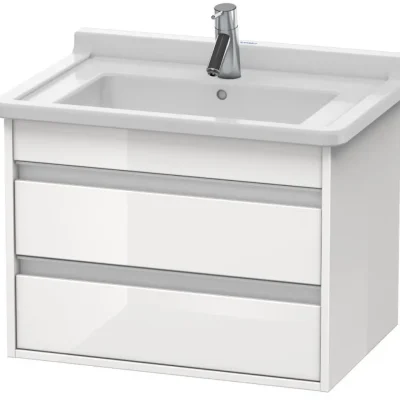 Duravit Ketho - izlietnes skapītis 48x65x46 cm, 2 atvilktnes, balts spīdīgs KT664302222